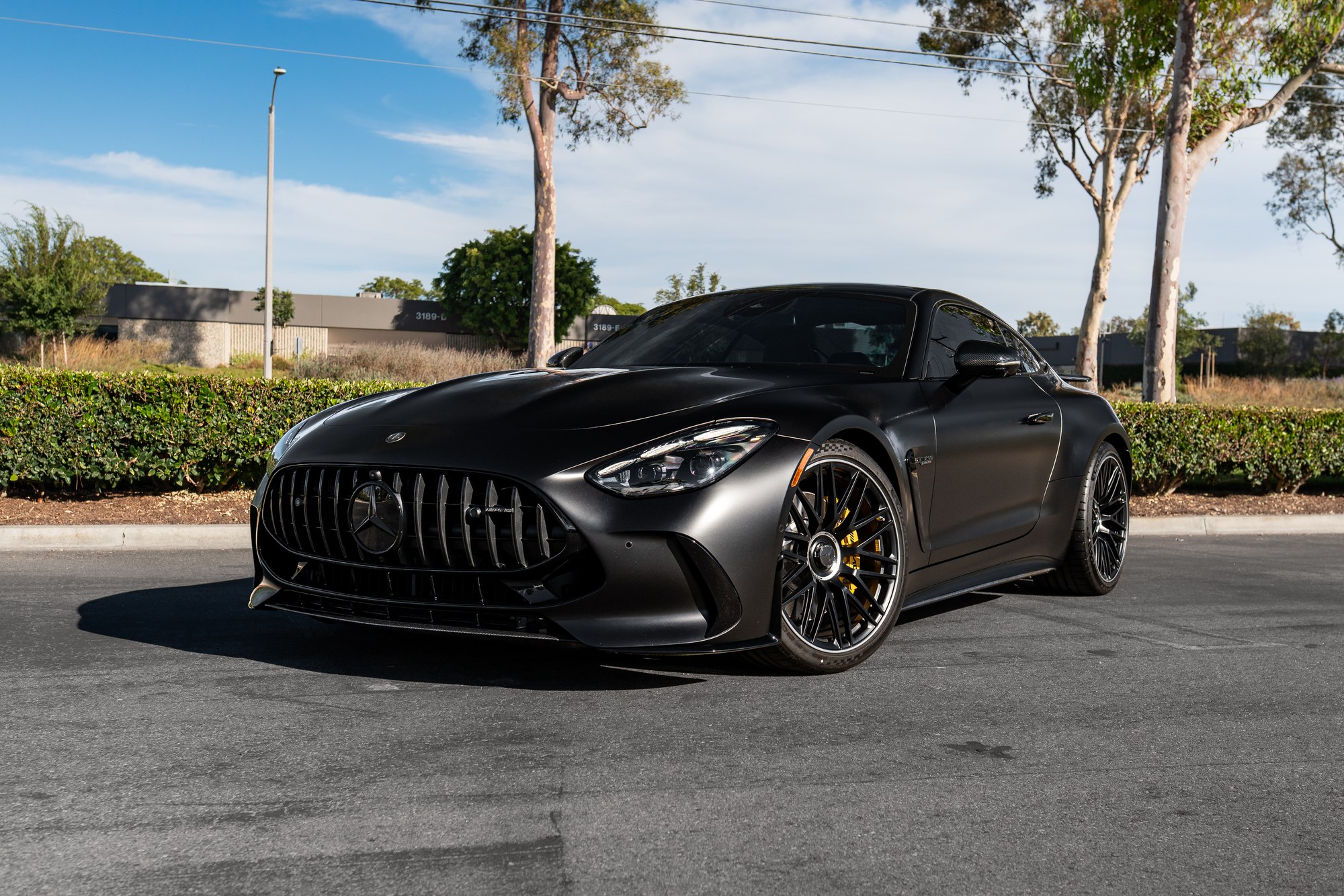 Mercedes-AMG GT finished in matte paint protection film